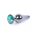 Plug-Jawellery Dark Silver BUTT PLUG- Green