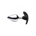Dark invader metal & silicone anal plug - medium