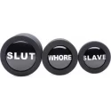 Dirty words silcone anal plug set