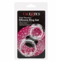 Steel Beaded Silicone Ring Set