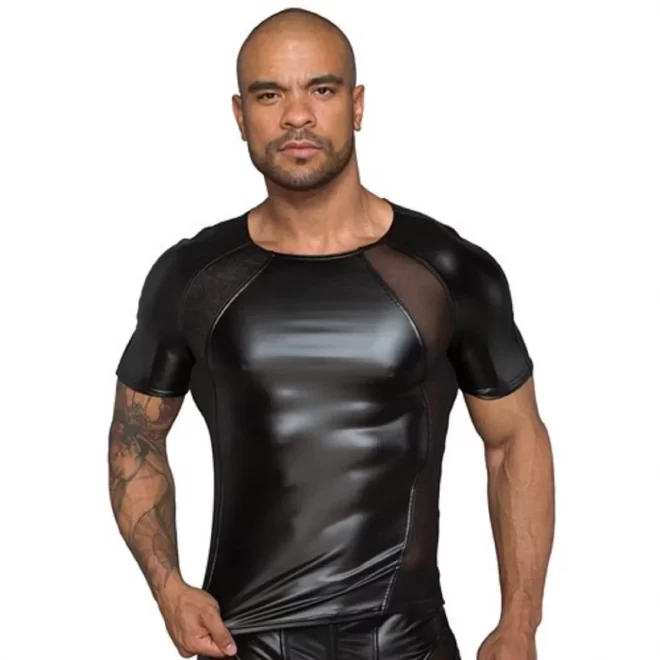 Wetlook Shirt With Powernet Inserts