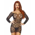 Lace long sleeved mini dress