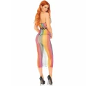 Long halter net dress
