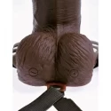Hollow Vibrating Strap-On 19 cm - Dark