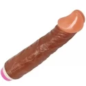 Vibrator - 1064 , PVC , 2AA Batteries, Color Brown