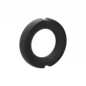 Hybrid silicone covered metal cock ring - 45mm