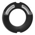 Hybrid silicone covered metal cock ring - 50mm