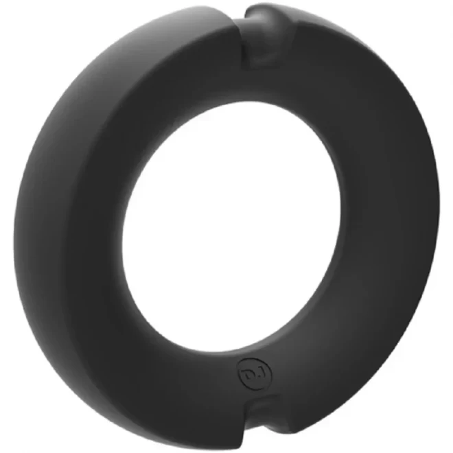 Hybrid silicone covered metal cock ring - 50mm