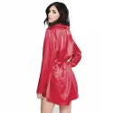 Long Sleeve Satin Robe - Red