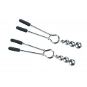 Steamy shades tweezer nipple clamps with metal beads