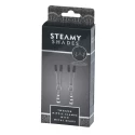 Steamy shades tweezer nipple clamps with metal beads