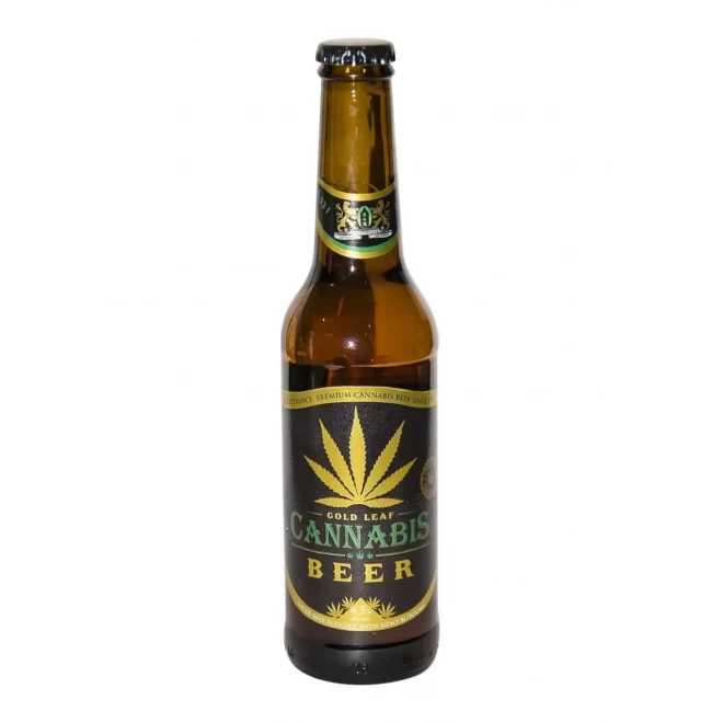 Cannabis beer gold leaf