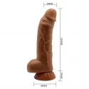 Beautiful Angelo Dildo Suction Cup 7,8" Brown