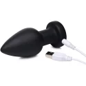 Silicone vibrating led plug - large