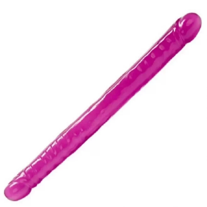 Podwójne, winogronowe dildo Veined Double Dong - Grape Scented 44cm