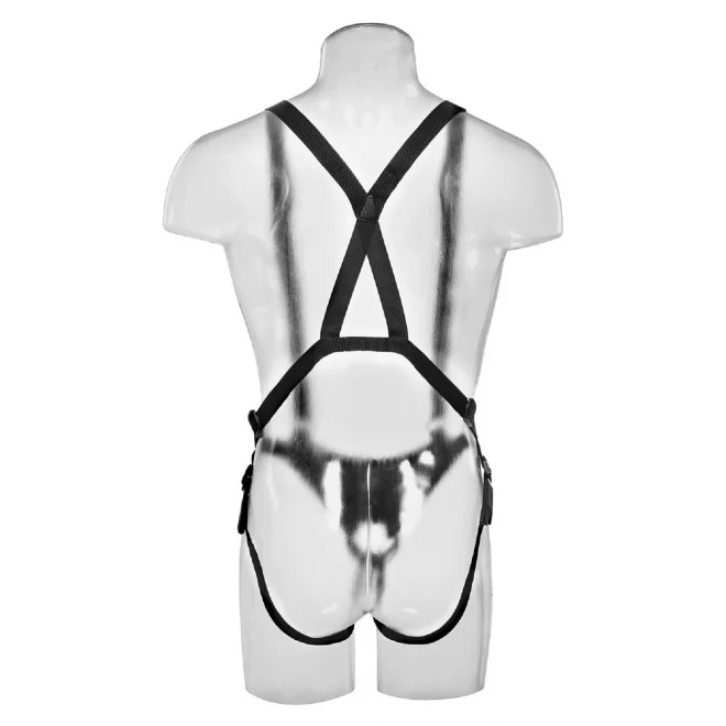 King cock hollow strap-on suspender system 25.40 cm. - flesh