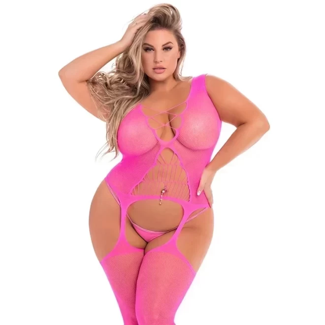 FLIGHTRISK SHEER BODYSTOCKING PLUS SIZE 