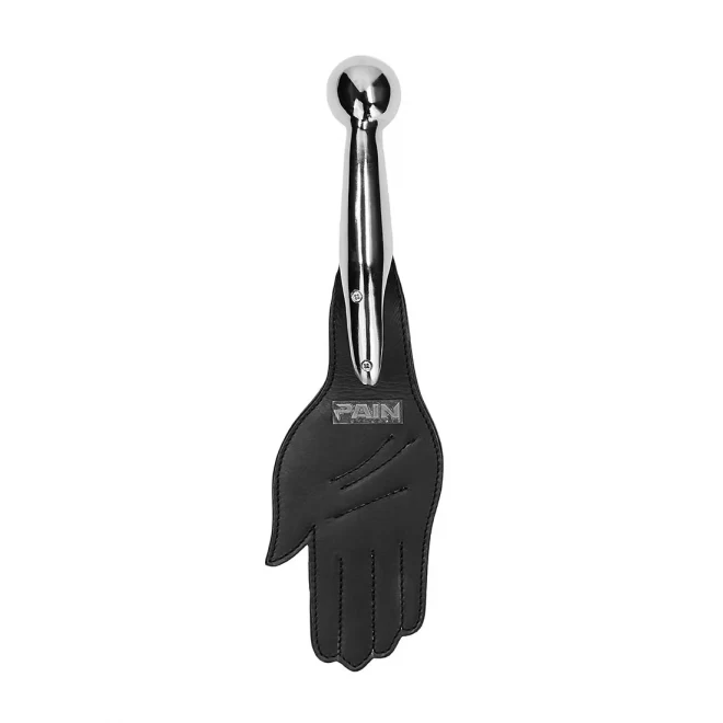 Saddle leather hand paddle metal ball handle