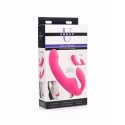 Royal rider vibrating silicone strapless strap on