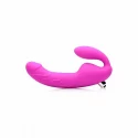 Royal rider vibrating silicone strapless strap on