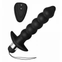Wireless black vibrating anal beads remote