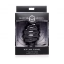 Hive ass tunnel 4" silicone ribbed hollow anal plug - large