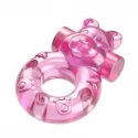 Vibration and condom ring Bear Pink