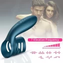 Wibrator-Silicone Ring Blue USB 7 Function