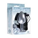 Bejeweled annodized stainless steel plug - colbalt