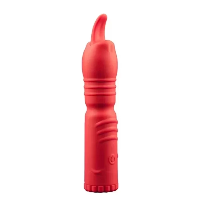 SHOVE UP 8INCH VIBRATING PLUG RED