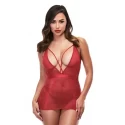 STRAPPY MINI DRESS WITH DEEP V, M/L