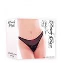 BARELY BARE MESH & LACE PANTY BLACK