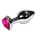 Rosebud Heart Plug Fuchsia