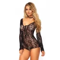 Seamless lace romper