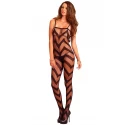 Bodystocking z ciekawym wzorem Sheer Chevron Bodystocking