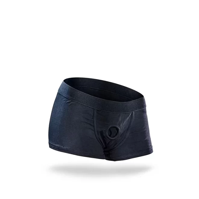 TEMPTASIA HARNESS BRIEFS MEDIUM BLACK