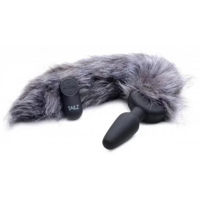 Vibrating Anal Plug With Tail - Fox