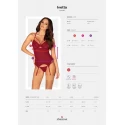 Bielizna-Ivetta gorset i stringi czerwony S/M