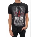 T-shirt czarny z nadrukiem Demoniq