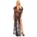 Lace kaften robe and thong