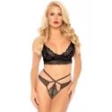 Lace bralette and thong
