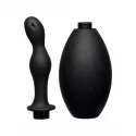Flow flush silicone anal douche & accessory - black