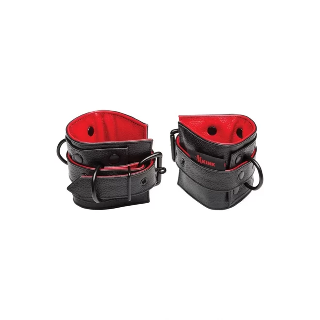 Leather submissive accessories wrist restraints - black | re