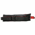 Leather handler's collar - black | red