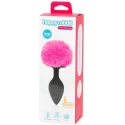Happy rabbit bunny tail butt plug black small
