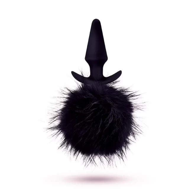 TEMPTASIA BUNNY TAIL POM PLUG BLACK