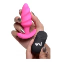 21x vibrating silicone swirl butt plug with remotel