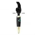 Power head double finger wand massager head Transparent