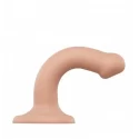 Silicone bendable dildo double density vanilla s