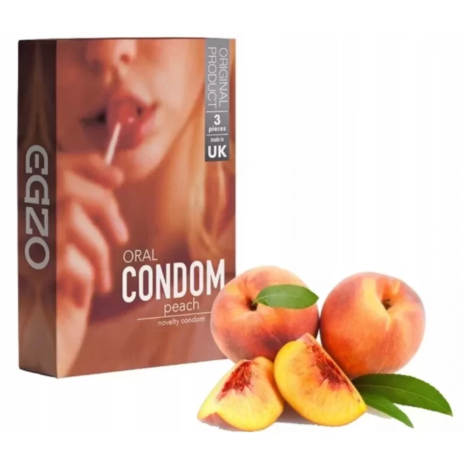 Prezerwatywy Egzo Oral Condom Peach 3 szt.